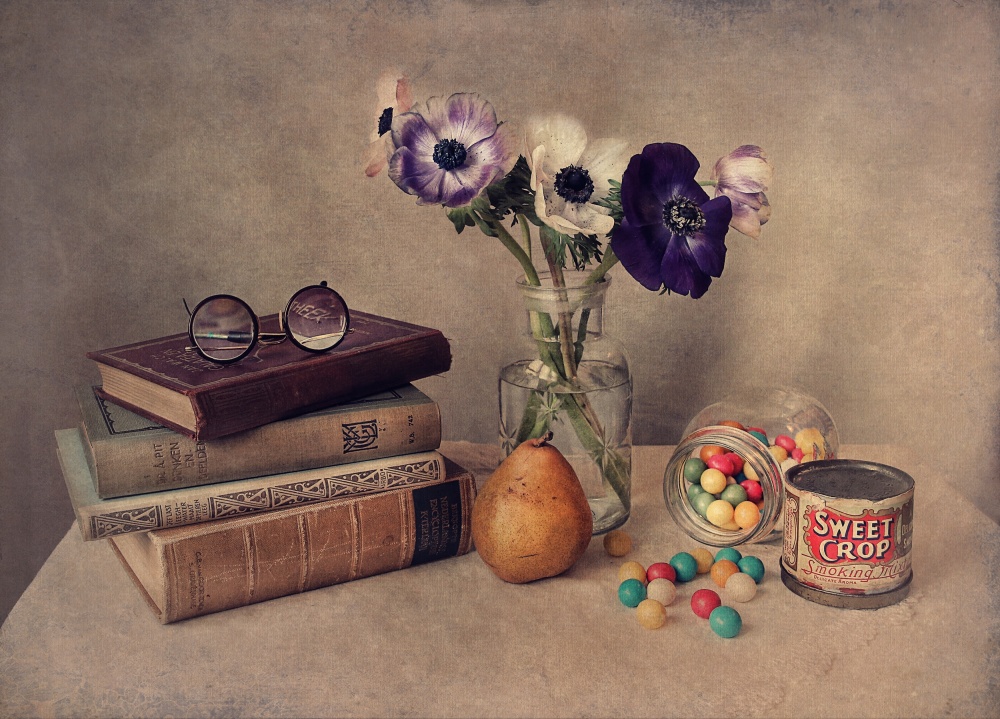 Still life  with books de Ellen Van Deelen