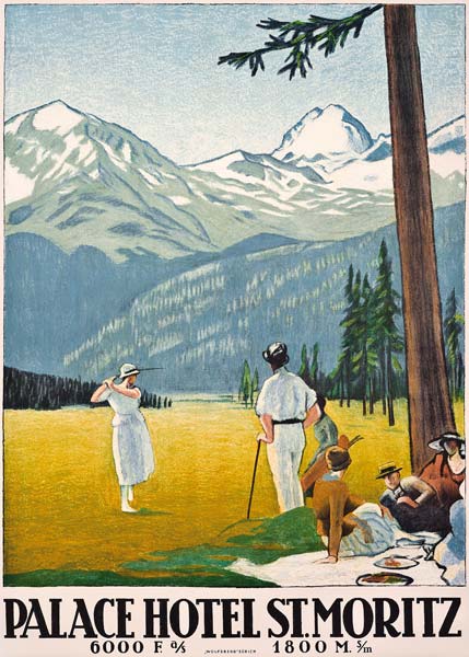 Poster advertising the Palace Hotel at St. Moritz de Emil Cardinaux