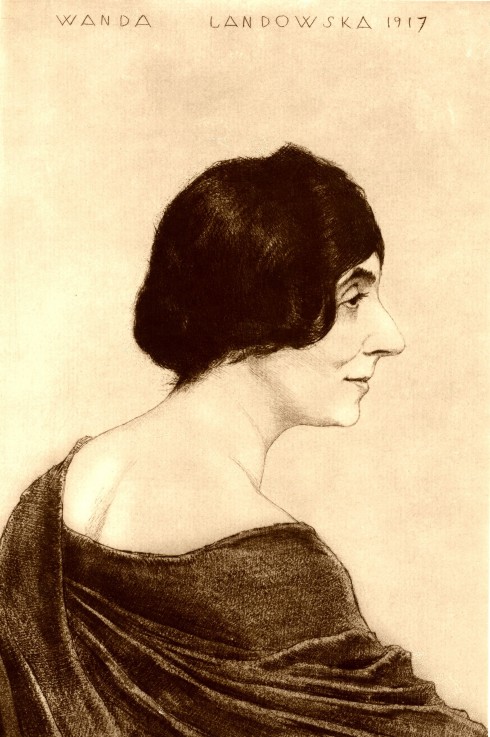 Portrait of Wanda Landowska (1879-1959) de Emil Orlik