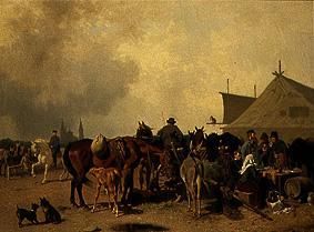 Horse market in Hungary de Emil Volkers