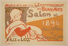 Reproduction of a poster advertising the Association for the Encouragement of Fine Arts 1896 Salon e