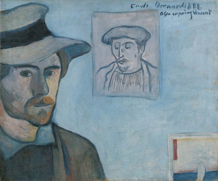 Self-portrait with Portrait of Gauguin de Emile Bernard
