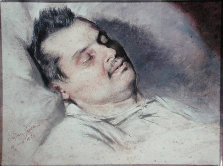 Honore de Balzac (1799-1850) on his Deathbed de Emile Giraud