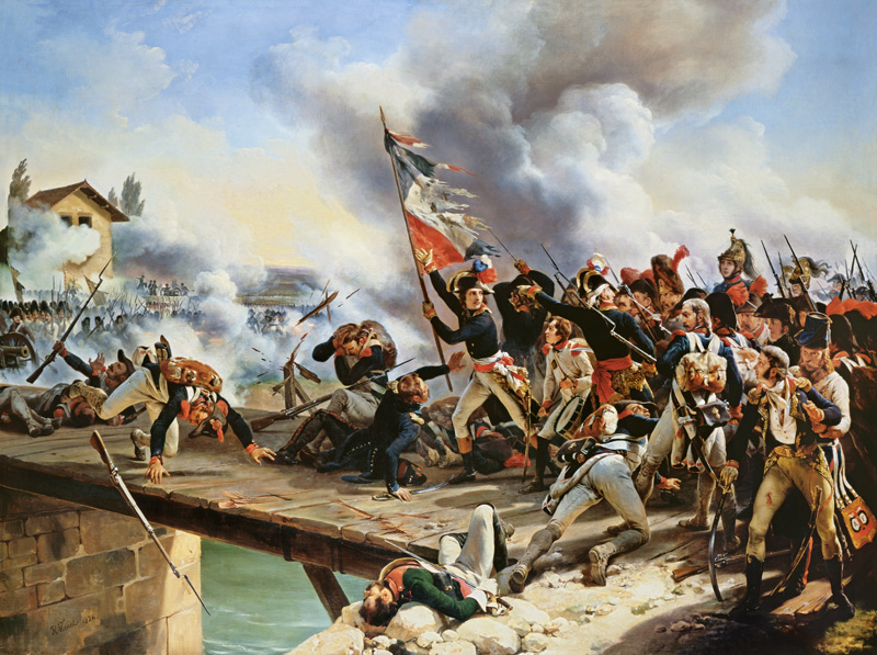 The battle at the bridge of Arcole de Emile Jean Horace Vernet