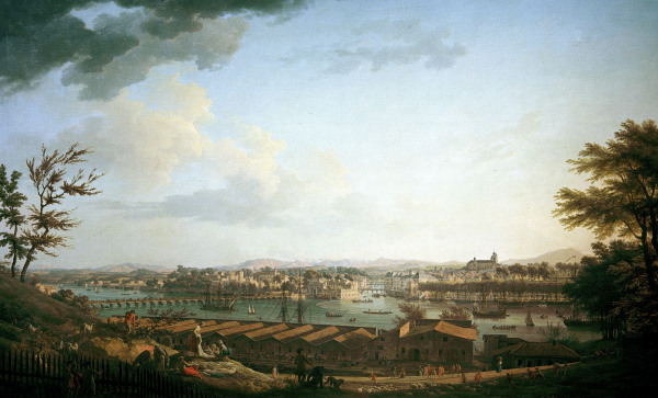 Bayonne, View / Painting by J. Vernet de Emile Jean Horace Vernet