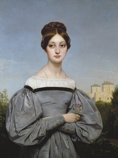Portrait of Louise Vernet (1814-45) Daughter of the Artist de Emile Jean Horace Vernet