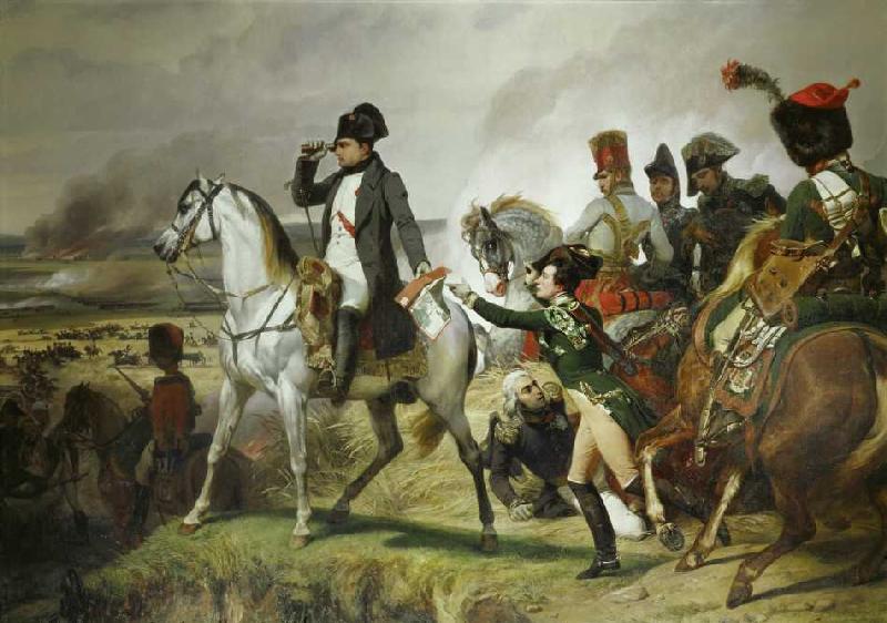 Napoleon Bonaparte in der Schlacht von Wagram de Emile Jean Horace Vernet