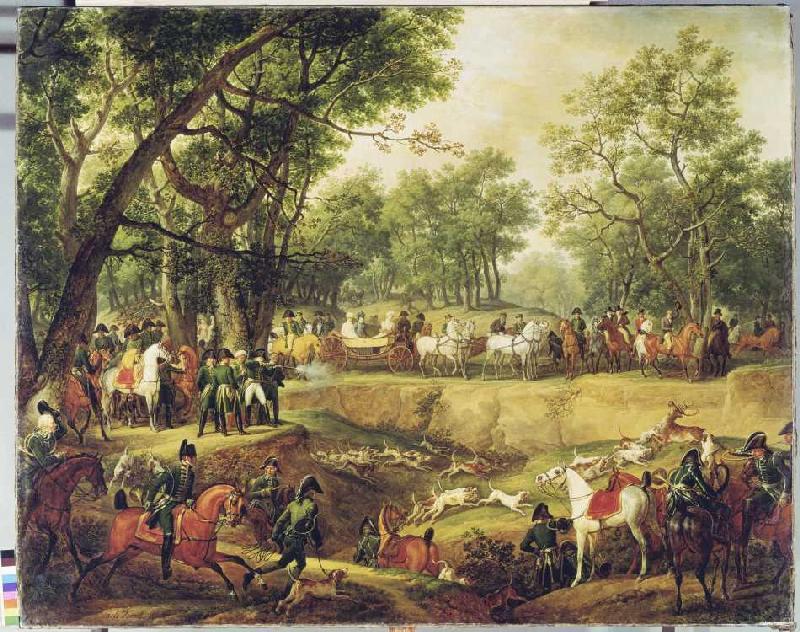 Napoleon voucher distinctive on the hunting in the de Emile Jean Horace Vernet