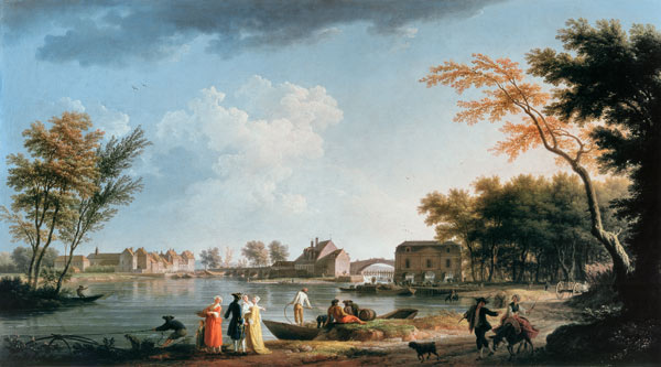 Vernet, View of Nogent-sur-Seine / 1764 de Emile Jean Horace Vernet