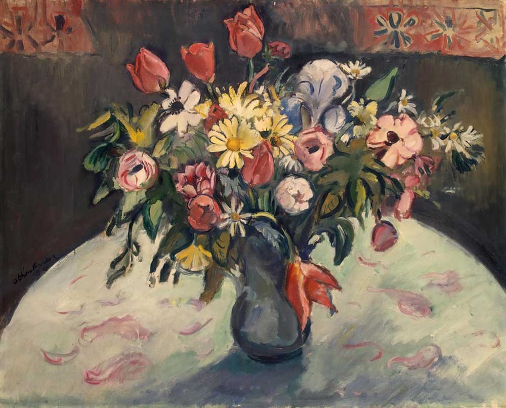 Flowers (tulips and daisies) de Emile Othon Friesz
