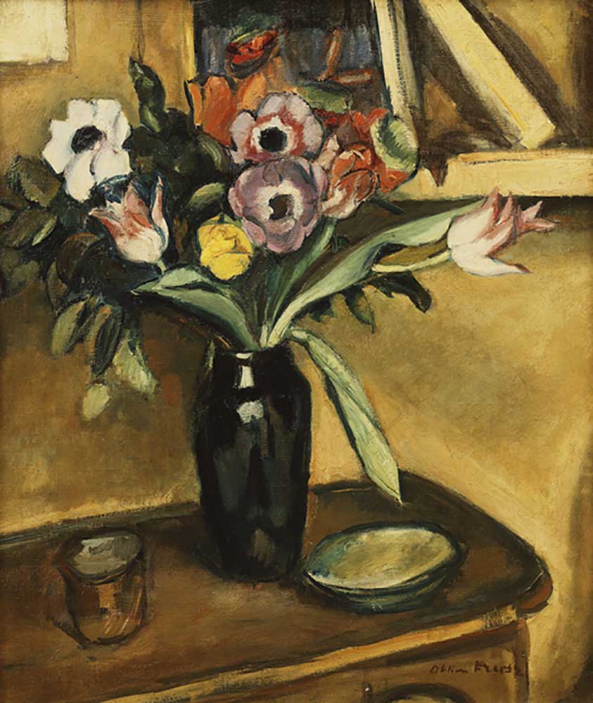 Flower Vase - Anemones and Tulips; Vase de Fleurs - Anemones et Tulipes, de Emile Othon Friesz