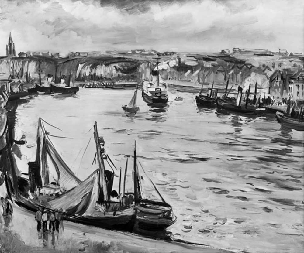 Harbour of Dieppe, France, painting by Othon Friesz, 1930 de Emile Othon Friesz