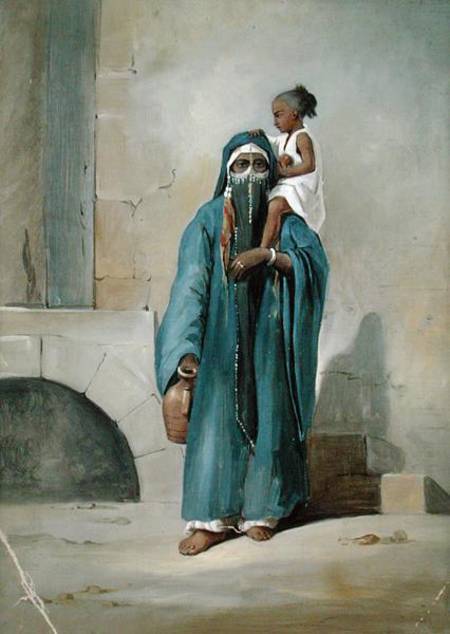 Veiled Egyptian Woman de Emile Prisse d'Avennes