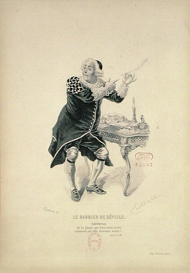 Dr Bartolo, from the opera ''The Barber of Seville'' de Emile Antoine Rossini Bayard
