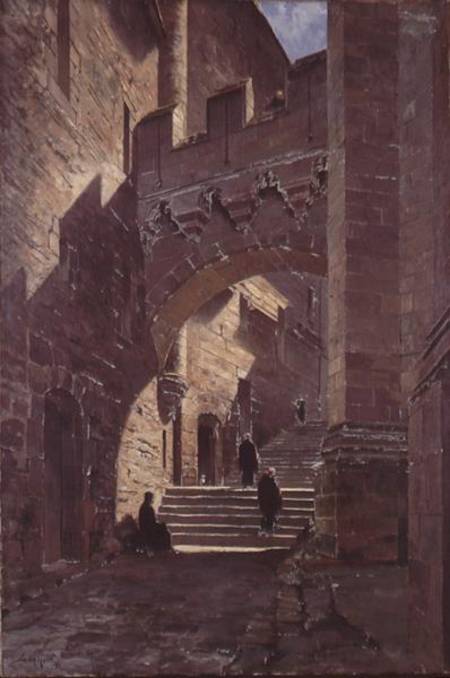 Mont Saint-Michel, Fortified gate in the Abbey de Emmanuel Lansyer