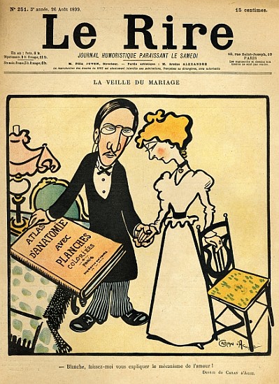 The day before the wedding, cartoon from the cover of ''Le Rire'', 26th August 1899 de Emmanuel Poire Caran D'Ache