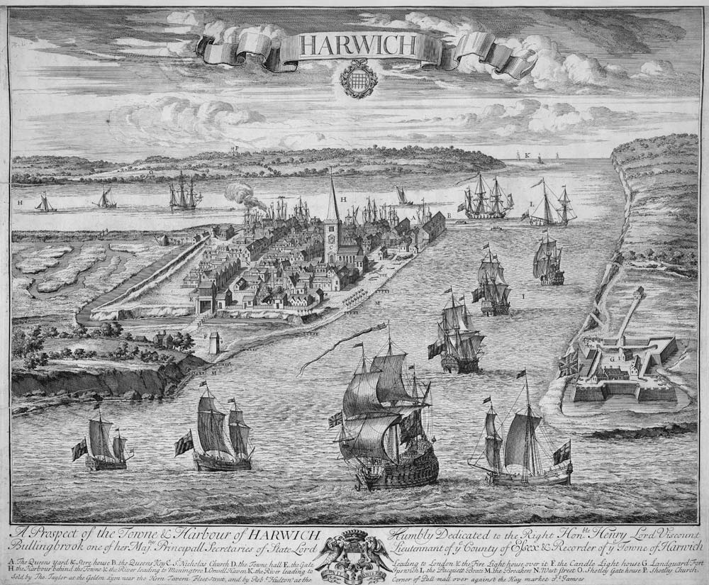 A Prospect of the Towne and Harbour of Harwich de English School
