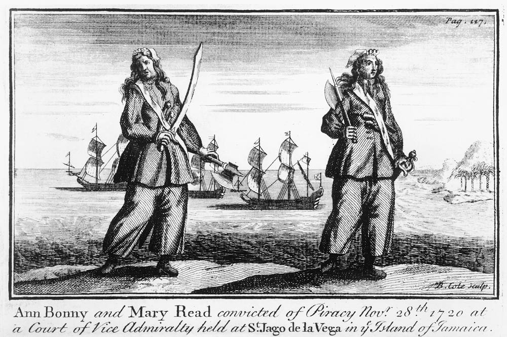 Ann Bonny and Mary Read convicted of piracy November 28th 1720 at a court of Vice Admiralty held at  de English School