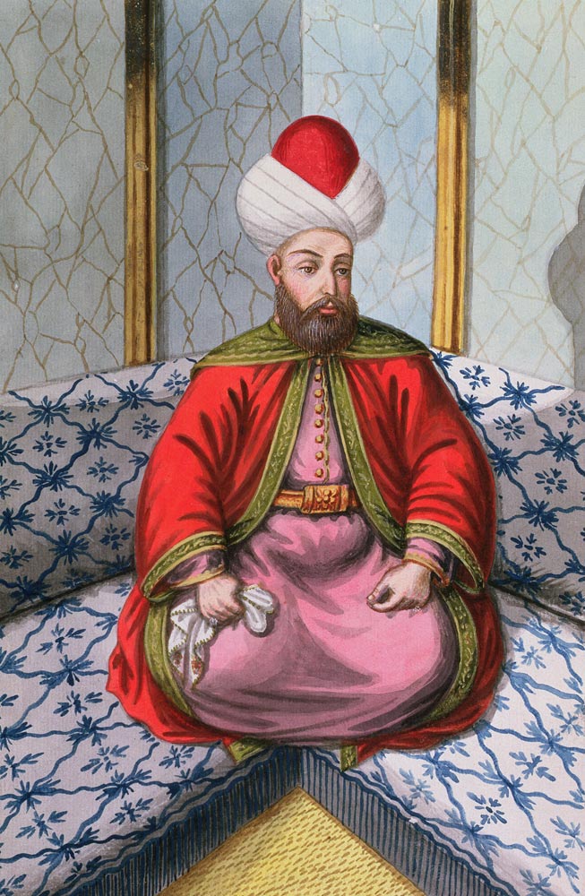 Orkhan (1288-1359), Sultan 1326-59, from 'A Series of Portraits of the Emperors of Turkey' de English School