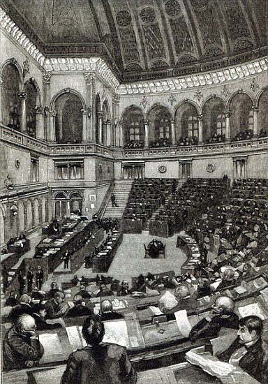A night sitting in the Italian Chamber of Deputies, from ''Leisure Hour'' de English School