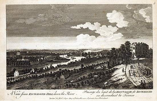 A View from Richmond Hill down the River, printed for Robert Sayer Map & Printseller, Fleet Street de English School