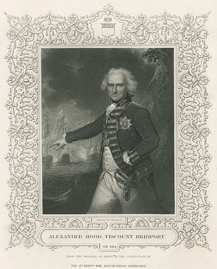Alexander Hood, 1st Viscount Bridport, illustration from ''England''s Battles Sea and Land''Lieut. C de English School
