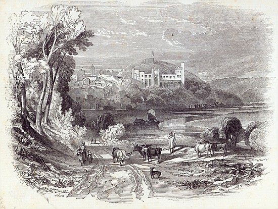 Arundel Castle and Town, from ''The Illustrated London News'', 20th September 1845 de English School