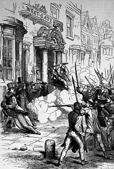 Attack on the Westgate Hotel, Newport on 4th November 1839 de English School