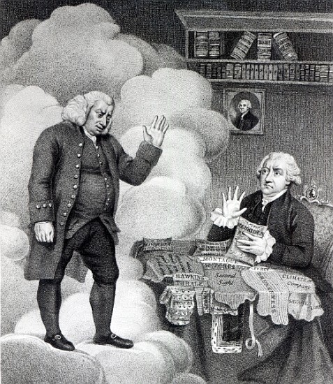 Boswell and the Ghost of Samuel Johnson, published in 1803 de English School
