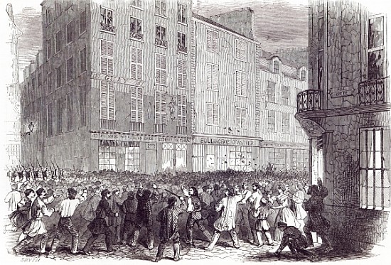 Bread Riot, in the Rue du Faubourg St. Antoine, at Paris, from ''The Illustrated London News'', 10th de English School