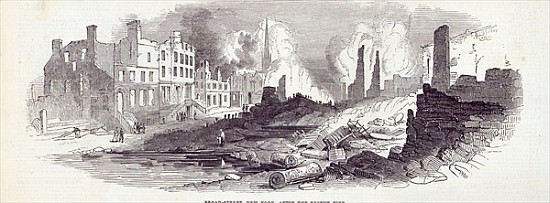 Broad-street, New York, after the recent fire, from ''The Illustrated London News'', 23rd August 184 de English School