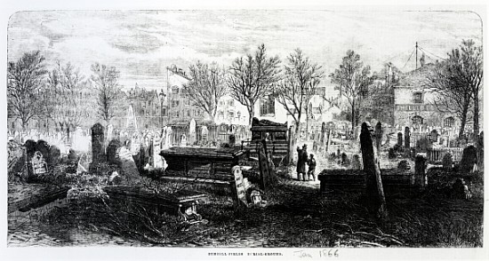 Bunhill Fields, January 1866 de English School