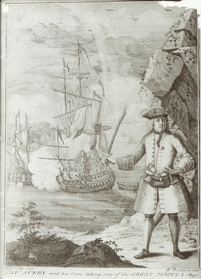 Captain Avery capturing the ''Ganj-i-Sawai'' on 8th September 1695 de English School