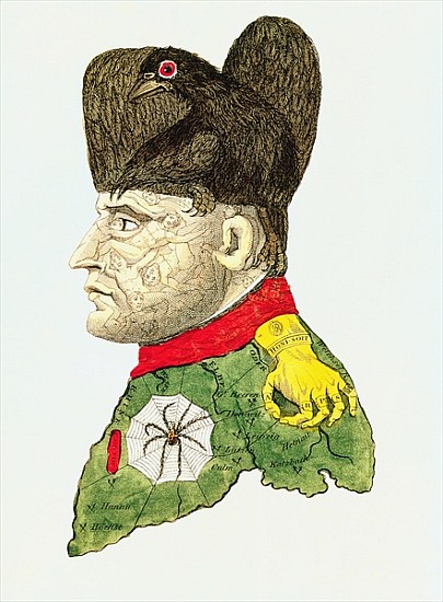 Caricature of Napoleon Bonaparte (1769-1821) de English School