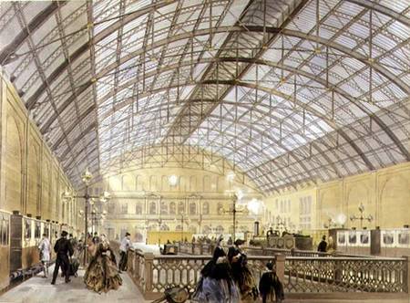 Charing Cross Station, engraved by the Kell Brother de English School