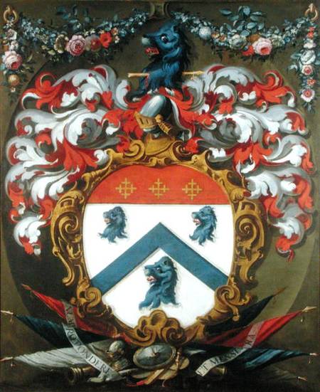 Coat of Arms of Sir Christopher Wren (1632-1723) de English School