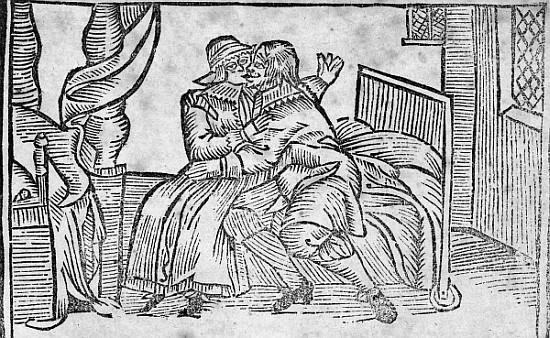 Couple Kissing, illustration from the ''Roxburghe Ballads'' de English School