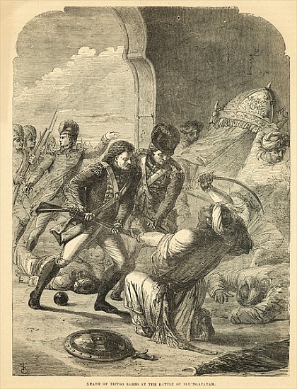 Death of Tippoo Sahib at the Battle of Seringapatam de English School