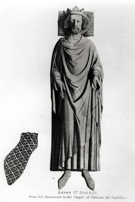 Effigy of King Henry III (1207-72) from his monument in the Chapel of Edward the Confessor de English School