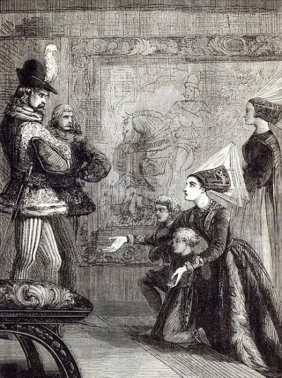 First Meeting of Edward IV and Lady Elizabeth Gray, illustration from ''Cassell''s Illustrated Histo de English School