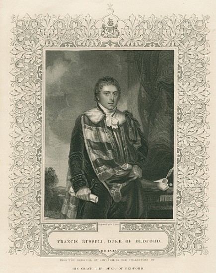 Francis Russell (1765-1802) 5th Duke of Bedford; engraved by W. T. Mote de English School