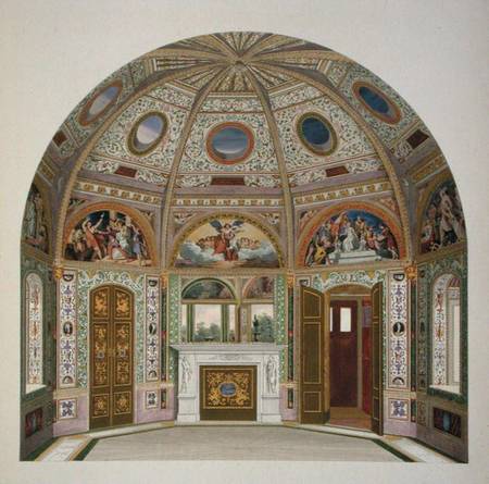Fresco decoration in the Summer House of Buckingham Palace, from 'The Decorations of the Garden Pavi de English School