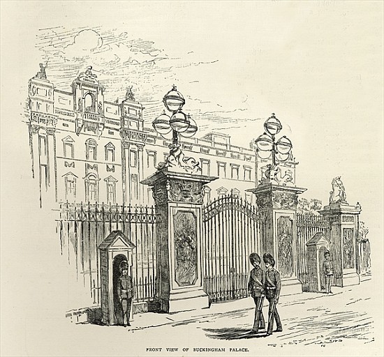 Front view of Buckingham Palace, from ''Leisure Hour'' de English School