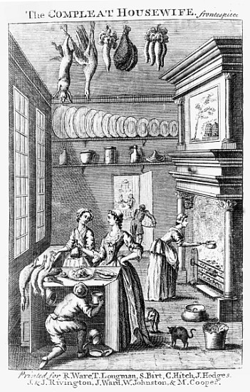 Frontispiece of ''The Compleat Housewife'' de English School