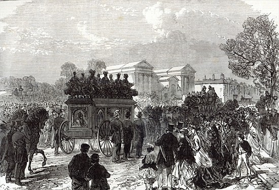 Funeral of Sergeant Brett, the Police Officer killed the Fenians at Manchester, from ''The Illustrat de English School