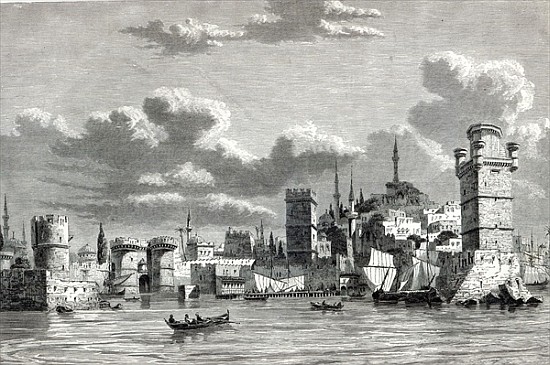 General View of the City of Rhodes, from ''The Illustrated London News'' de English School