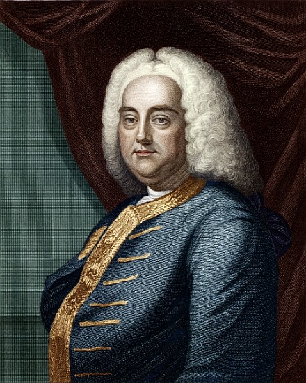 George Frederic Handel; engraved by Thomson  de English School