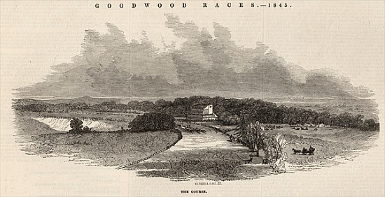 Goodwood Races: the Course, from ''The Illustrated London News'', 2nd August 1845 de English School