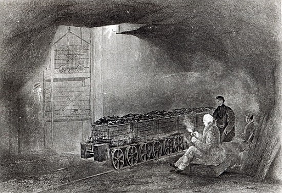 In the Coal Mine, Illustration from ''A History of Coal, Coke, Coalfields and Iron Manufacture in No de English School