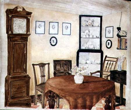 Interior of an Antique Dealer's House de English School